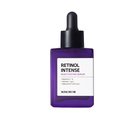 Some By Mi Retinol Intense Reactivating Serum is een anti-aging serum die de zichtbaarheid van rimpels en fijne lijntjes vermindert en de beschadigde huid herstelt. Dit serum is geformuleerd met Retinol, Retinal en Bakuchiol.