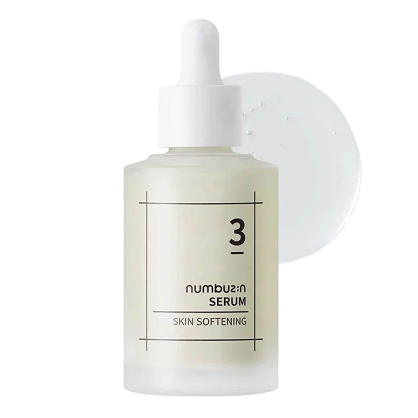 Numbuzin No.3 Skin Softening Serum bevat Galactomyces-Bifida, dat effectief hydrateert en de elasticiteit van de huid verbetert door fermentatiesynergie