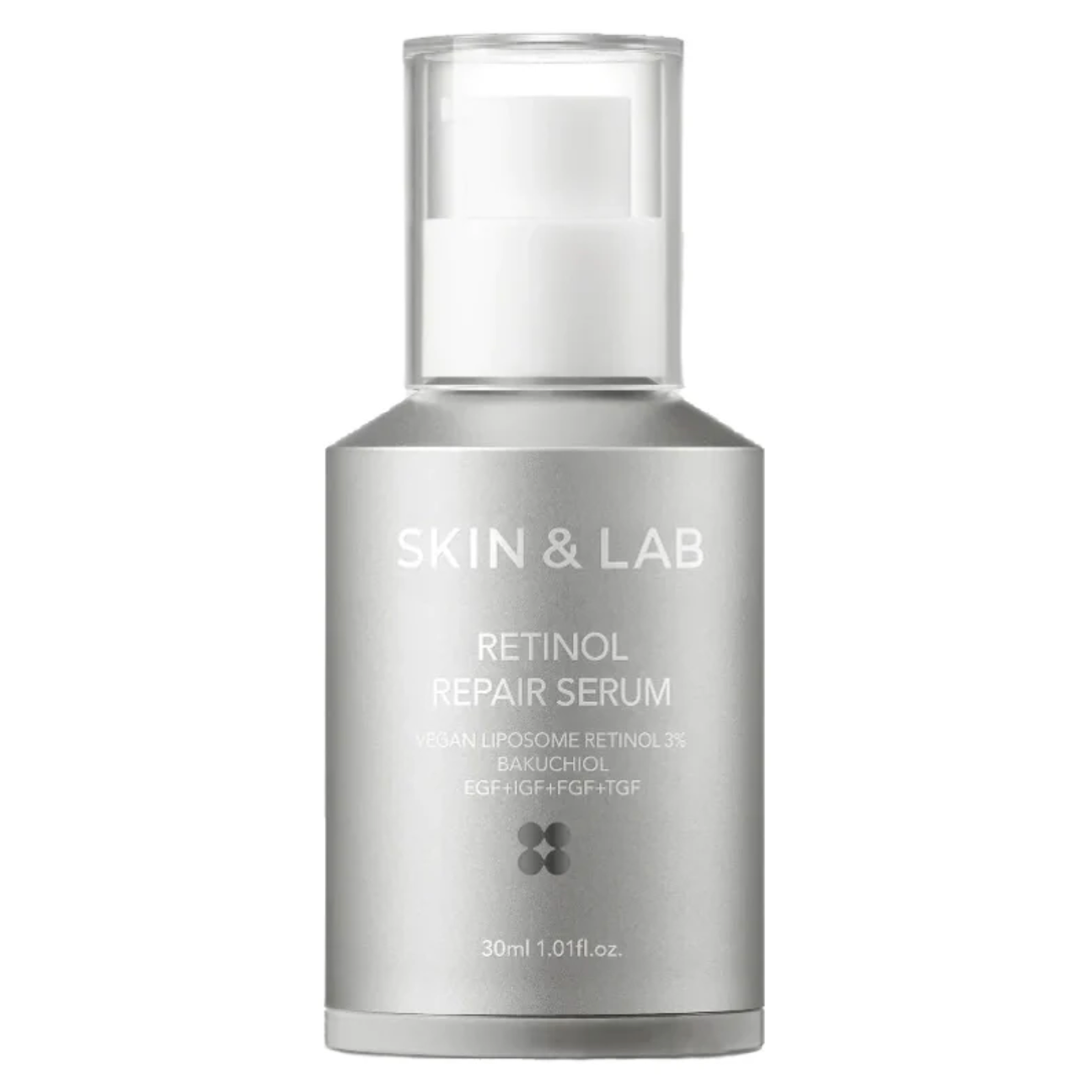 SKIN & LAB's Retinol Repair Serum! Het is geformuleerd met 3% liposoom-retinol (een gestabiliseerde vorm van veganistisch retinol), bakuchiol en 9 soorten peptiden om alles aan te pakken, van fijne lijntjes tot milde acne tot hyperpigmentatie.